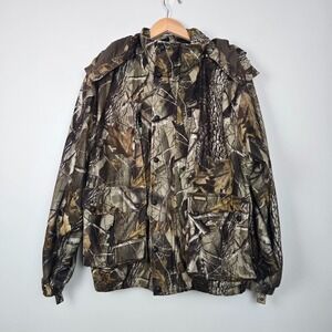 Remington Mens Camo Hunting Jacket Size L Thermalore Insulated Realtree Zip Hood